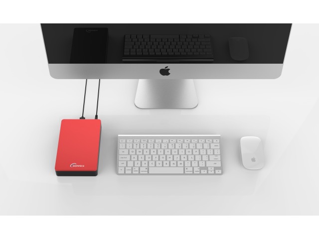 Disque Dur Externe Sonnics 320Go USB 3.0 - Compatible PC, Mac, Smart TV, Xbox One & PS4, Couleur Rouge, Ultra Rapide
